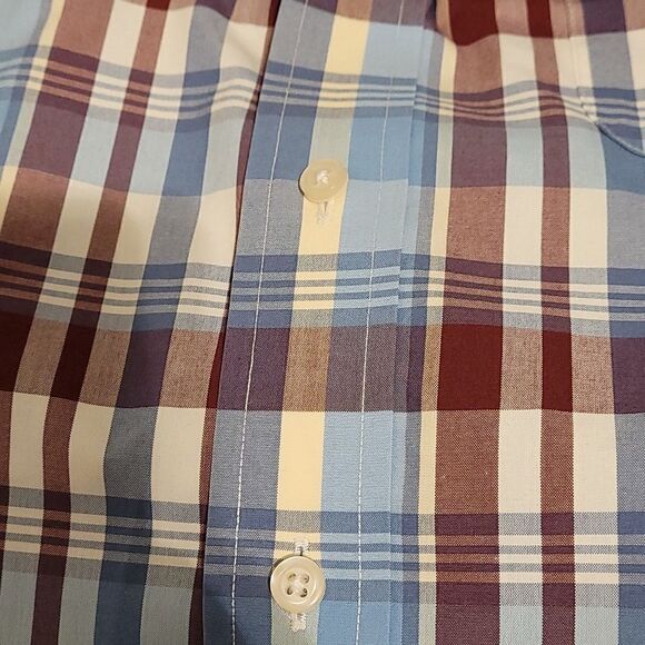 Jo's. A. Bank traveler's collection plaid long sleeve button up shirt - Picture 3 of 5